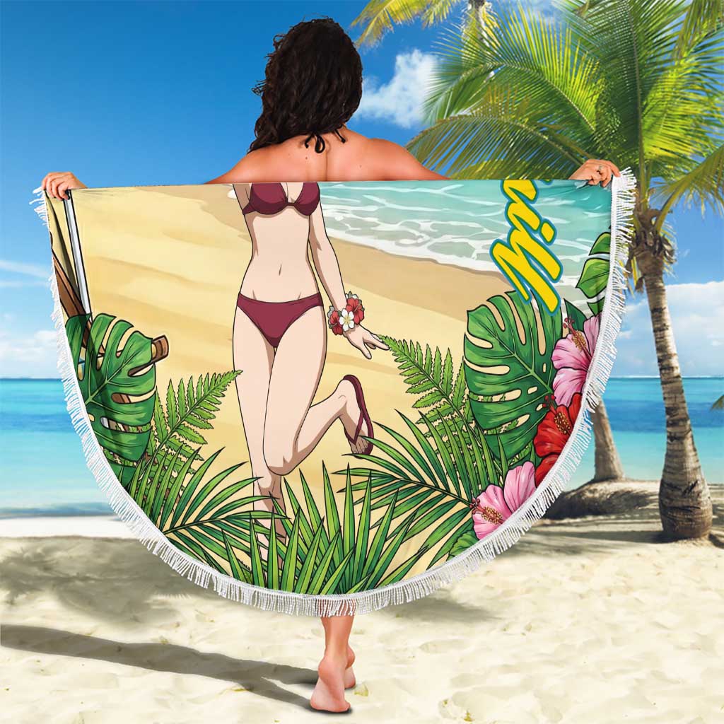 Himiko Toga Summer Chill Beach Blanket Tropical Anime Paradise Art