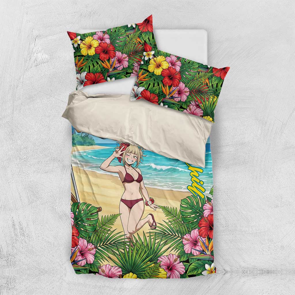 Himiko Toga Summer Chill Bedding Set Tropical Anime Paradise Art