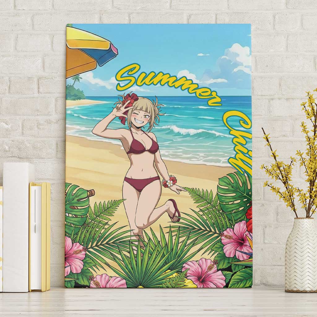 Himiko Toga Summer Chill Canvas Wall Art Tropical Anime Paradise Art