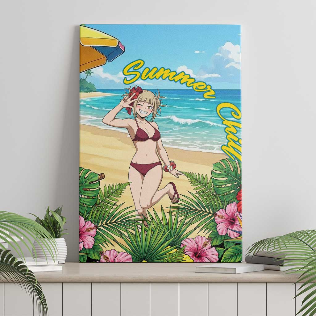 Himiko Toga Summer Chill Canvas Wall Art Tropical Anime Paradise Art