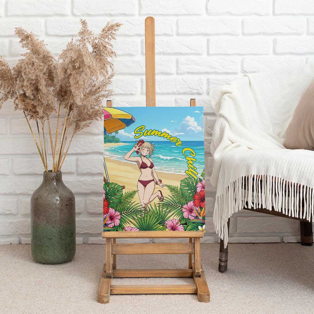 Himiko Toga Summer Chill Canvas Wall Art Tropical Anime Paradise Art