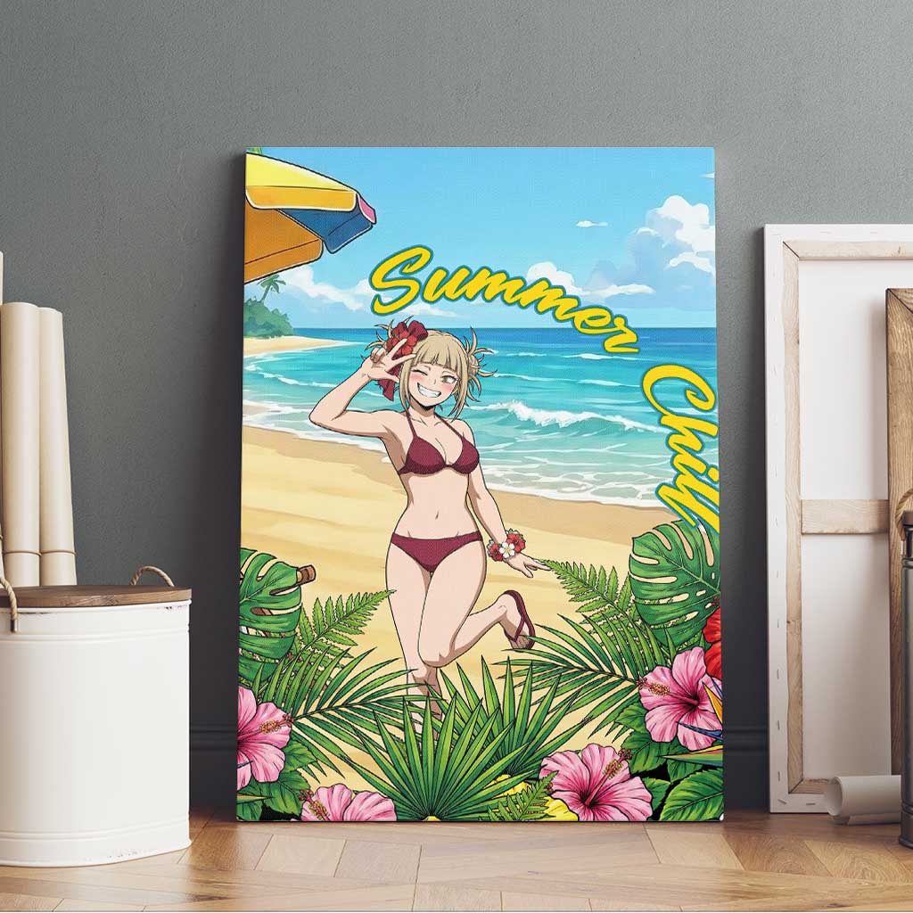 Himiko Toga Summer Chill Canvas Wall Art Tropical Anime Paradise Art
