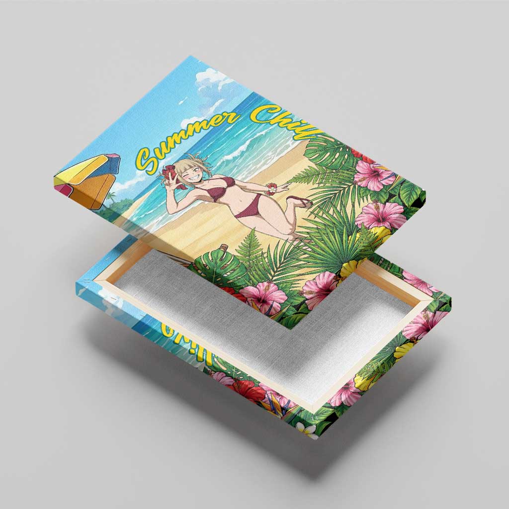 Himiko Toga Summer Chill Canvas Wall Art Tropical Anime Paradise Art