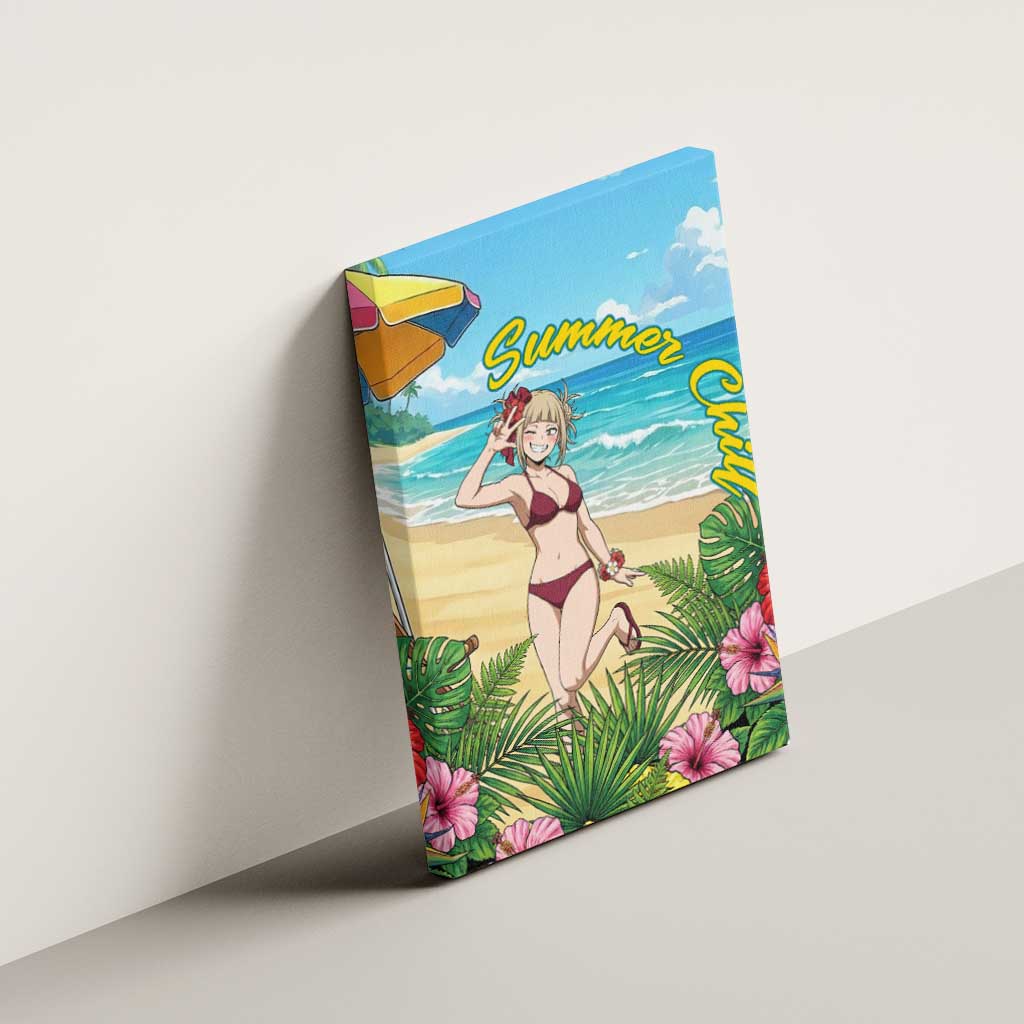 Himiko Toga Summer Chill Canvas Wall Art Tropical Anime Paradise Art