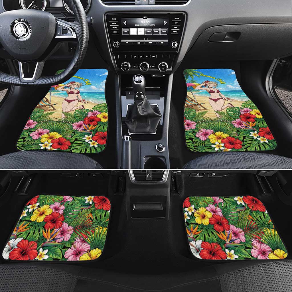 Himiko Toga Summer Chill Car Mats Tropical Anime Paradise Art