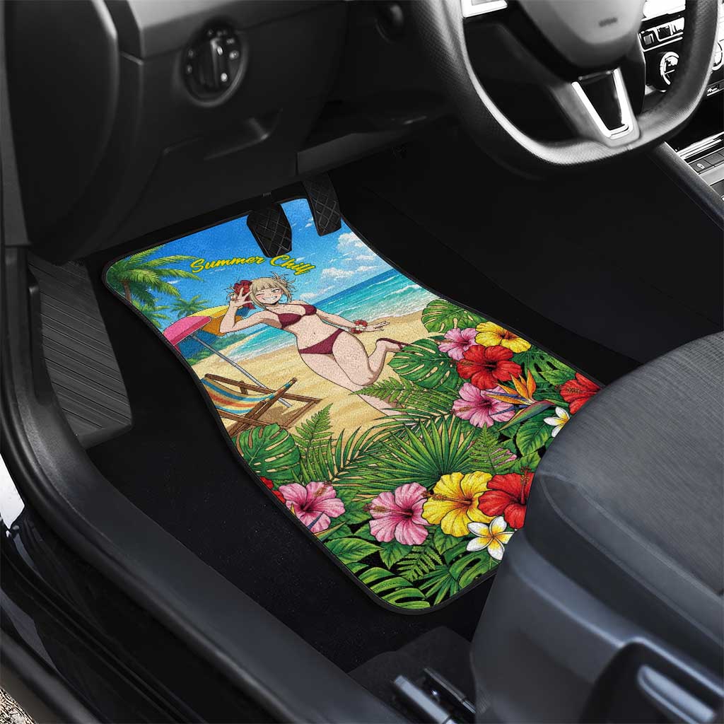 Himiko Toga Summer Chill Car Mats Tropical Anime Paradise Art