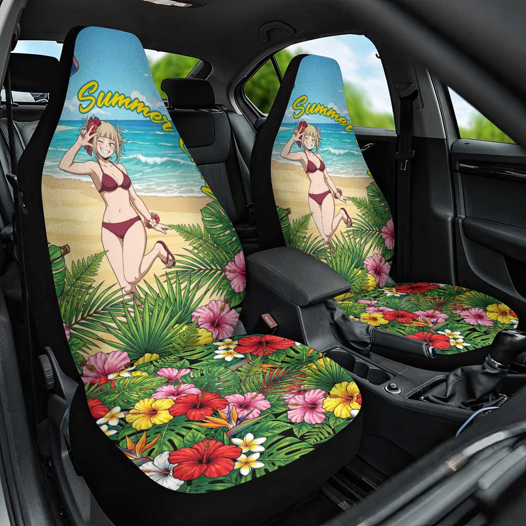 Himiko Toga Summer Chill Car Seat Cover Tropical Anime Paradise Art