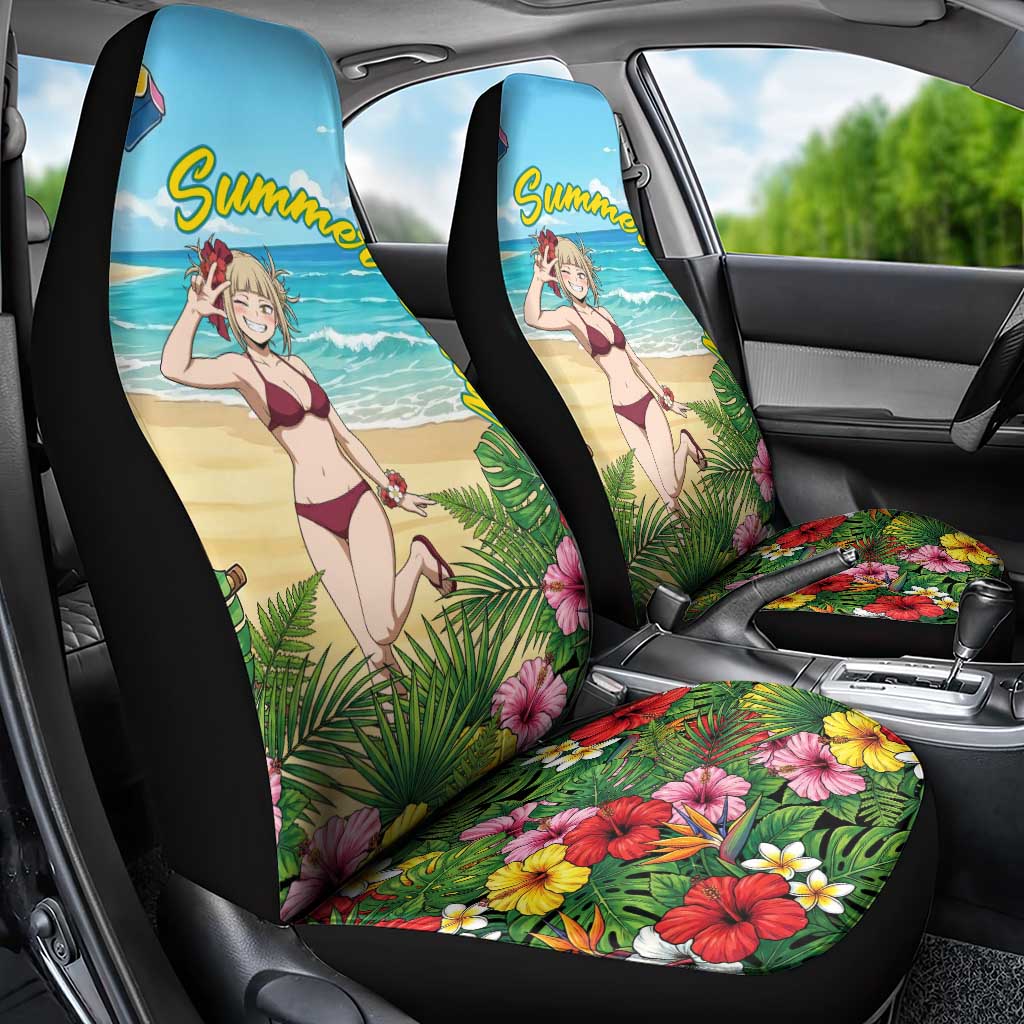 Himiko Toga Summer Chill Car Seat Cover Tropical Anime Paradise Art