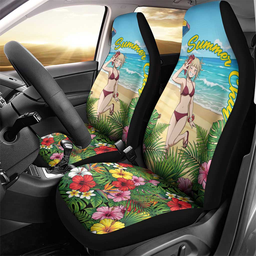 Himiko Toga Summer Chill Car Seat Cover Tropical Anime Paradise Art
