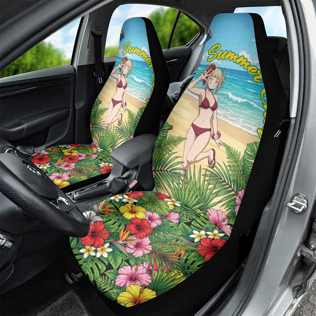 Himiko Toga Summer Chill Car Seat Cover Tropical Anime Paradise Art
