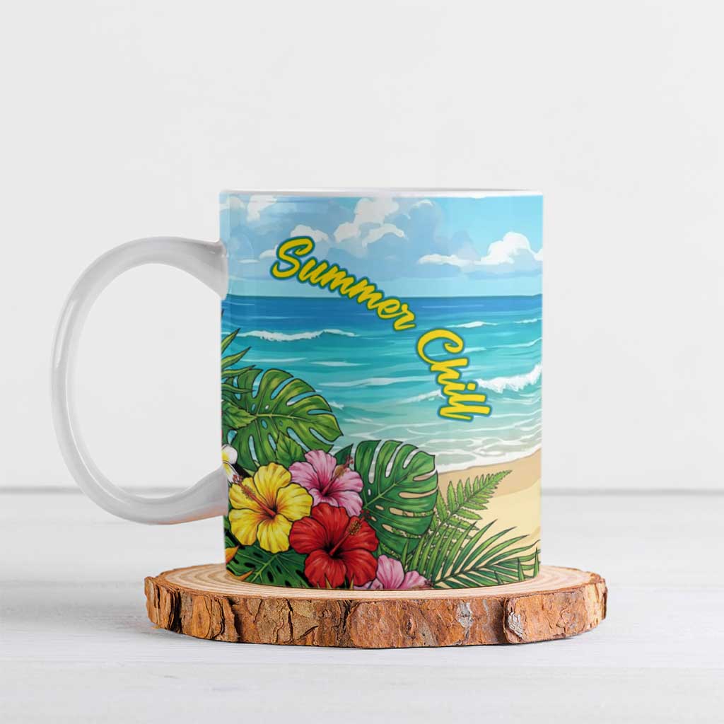 Himiko Toga Summer Chill Ceramic Mug Tropical Anime Paradise Art