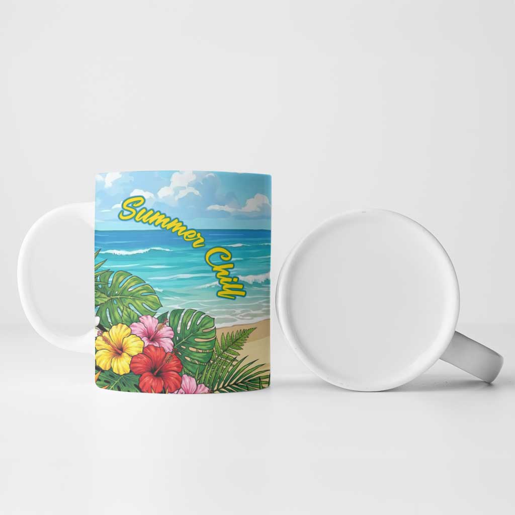 Himiko Toga Summer Chill Ceramic Mug Tropical Anime Paradise Art