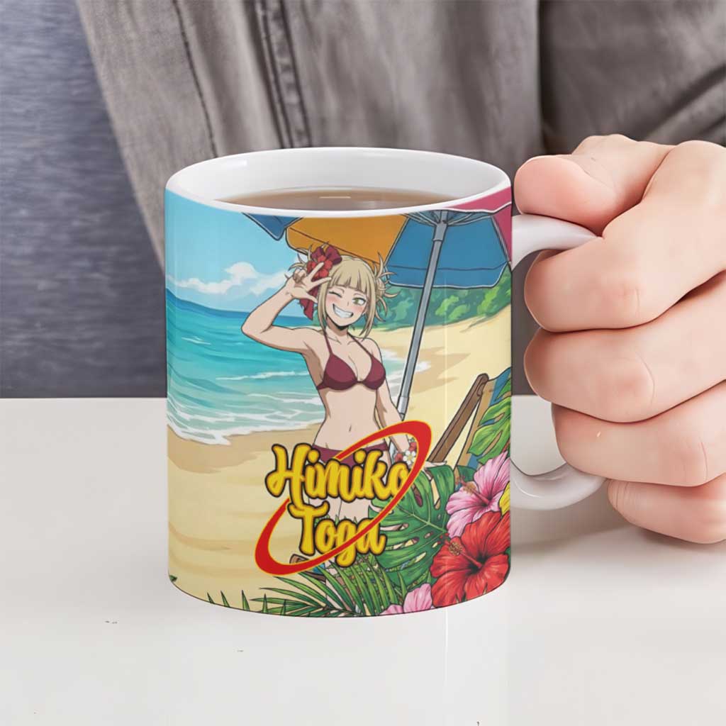 Himiko Toga Summer Chill Ceramic Mug Tropical Anime Paradise Art
