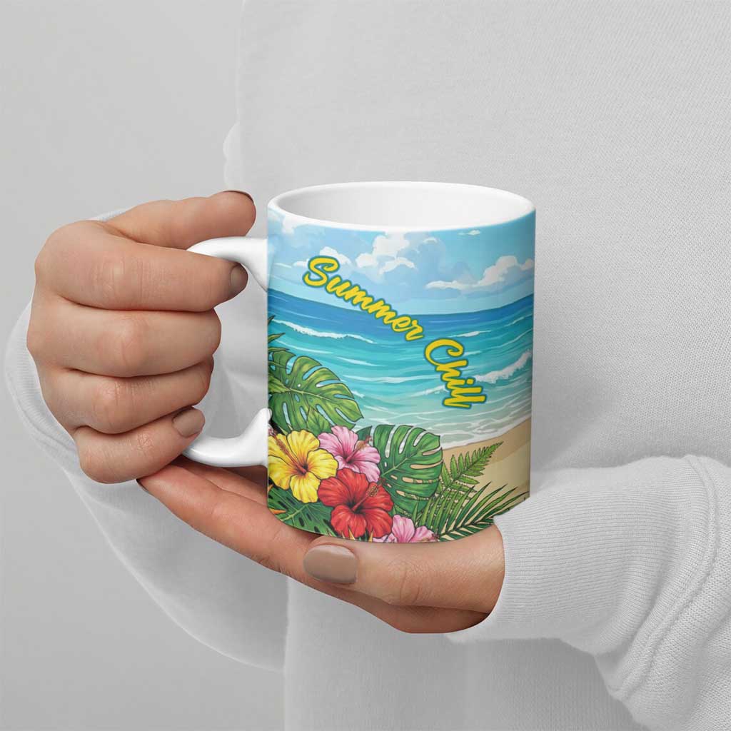 Himiko Toga Summer Chill Ceramic Mug Tropical Anime Paradise Art
