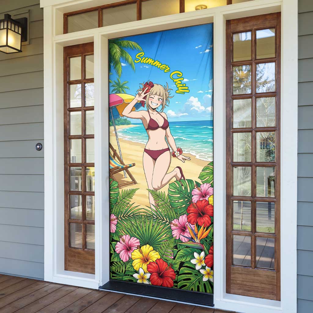 Himiko Toga Summer Chill Door Cover Tropical Anime Paradise Art