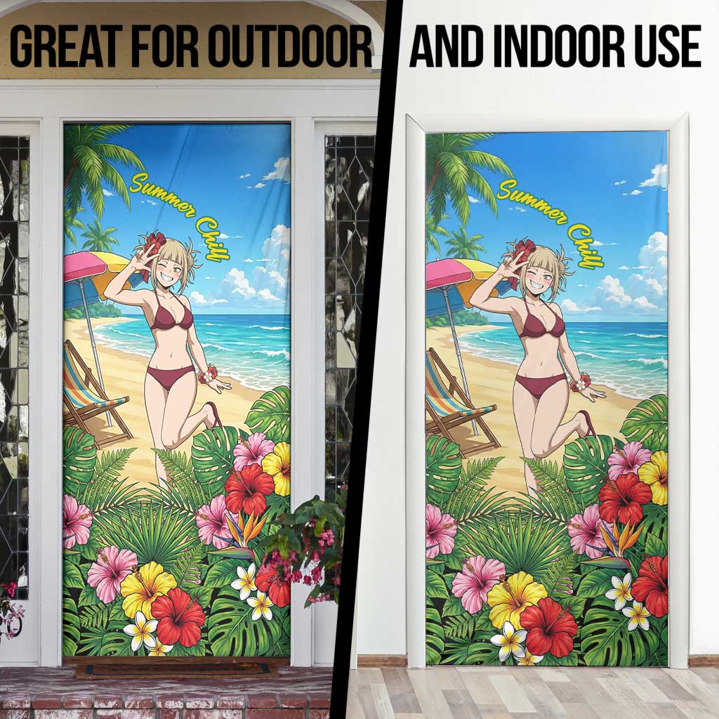 Himiko Toga Summer Chill Door Cover Tropical Anime Paradise Art