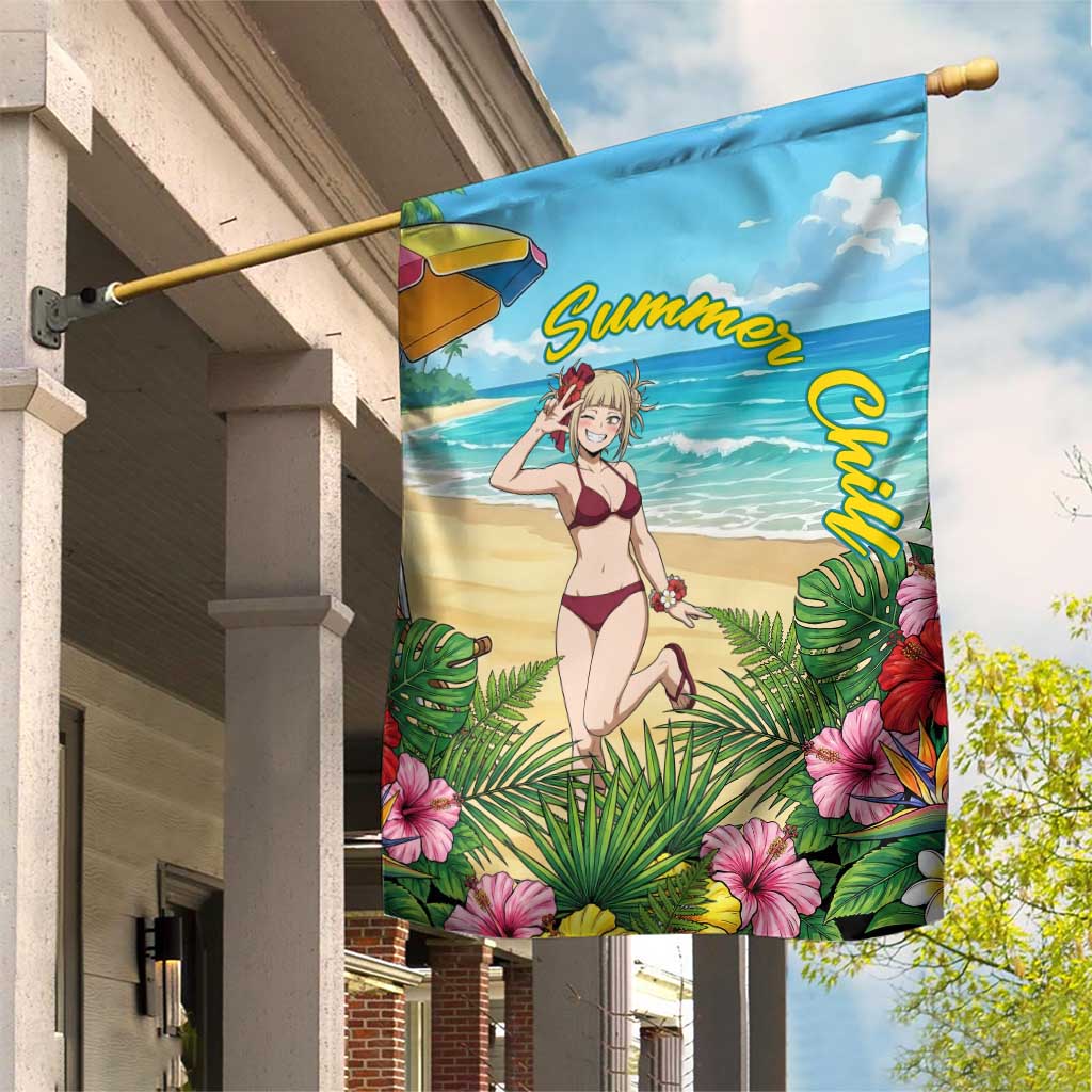 Himiko Toga Summer Chill Garden Flag Tropical Anime Paradise Art