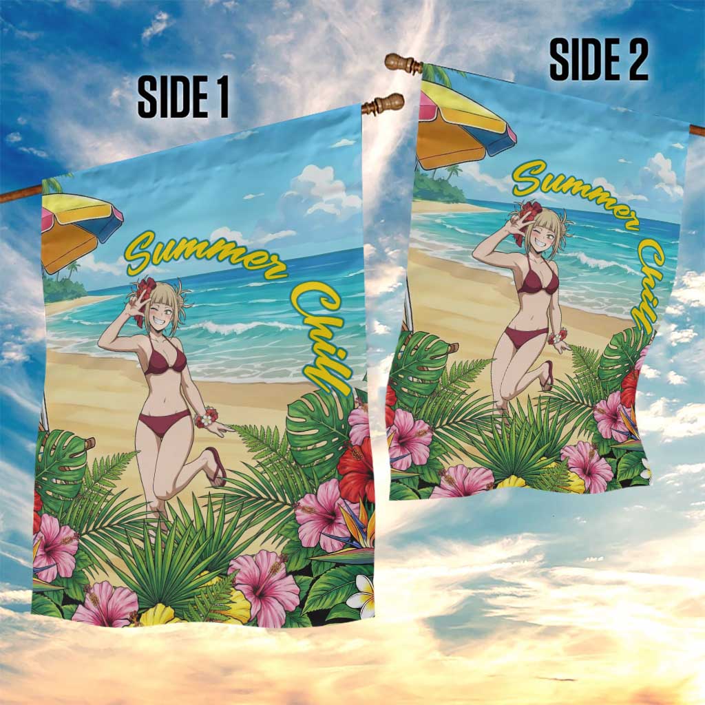 Himiko Toga Summer Chill Garden Flag Tropical Anime Paradise Art
