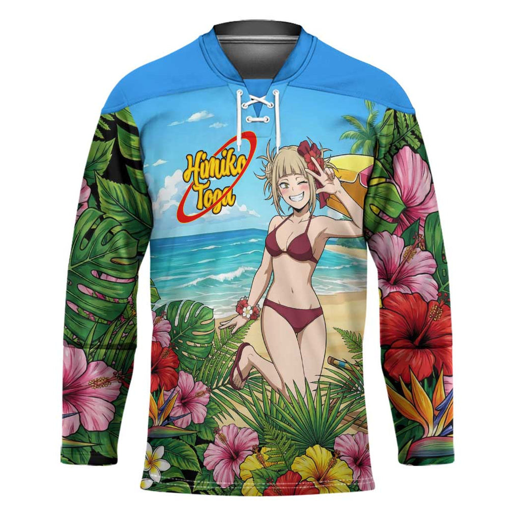 Himiko Toga Summer Chill Hockey Jersey Tropical Anime Paradise Art