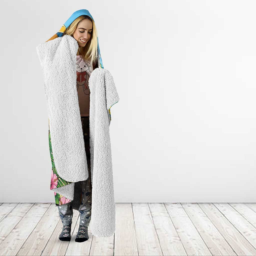 Himiko Toga Summer Chill Hooded Blanket Tropical Anime Paradise Art