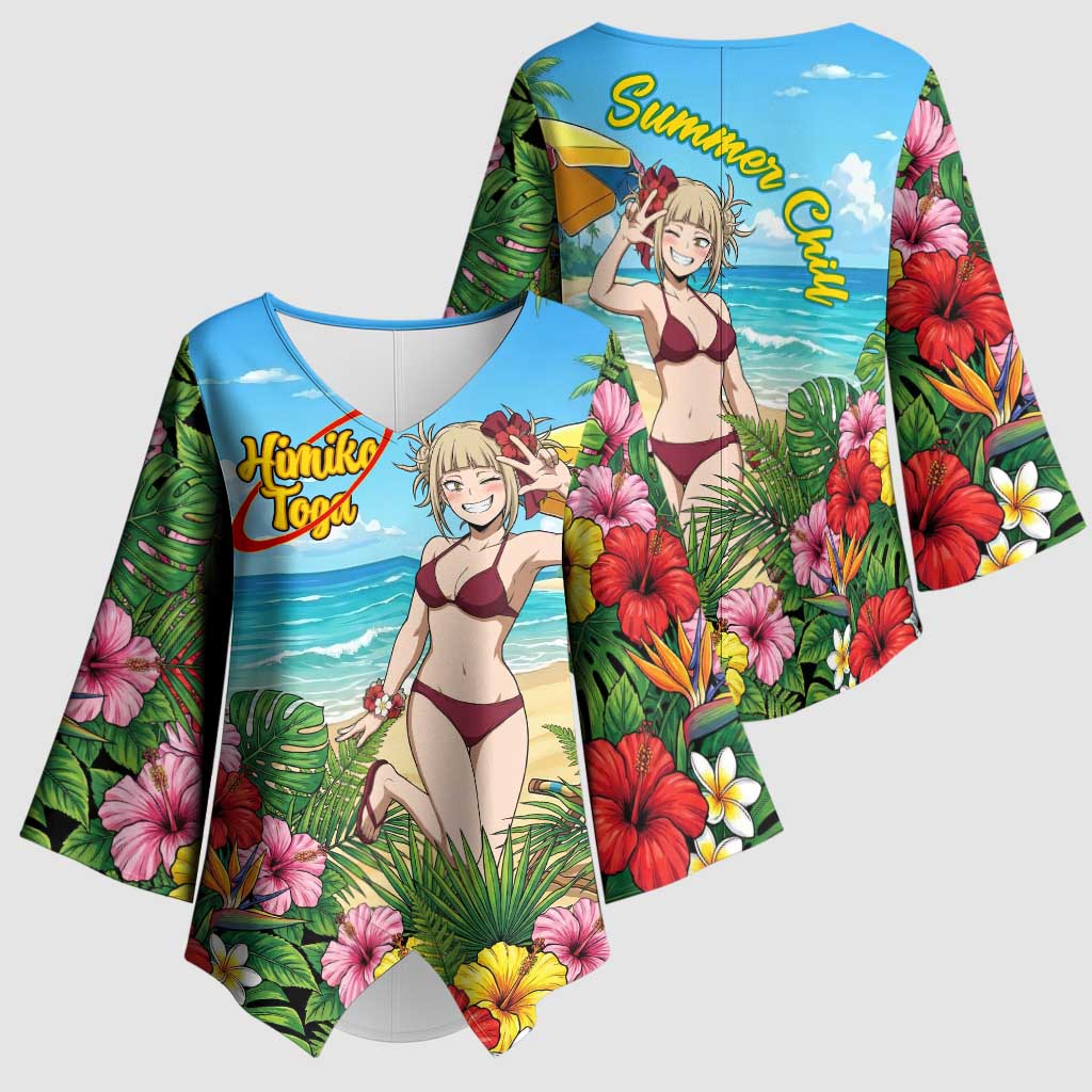 Himiko Toga Summer Chill Kimono Sleeve Blouse Tropical Anime Paradise Art