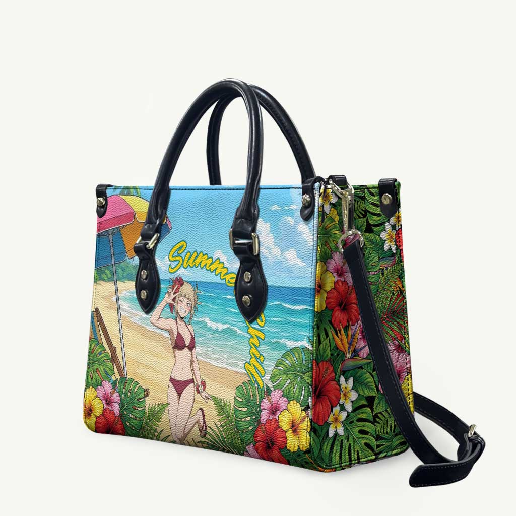 Himiko Toga Summer Chill Leather Bag Tropical Anime Paradise Art