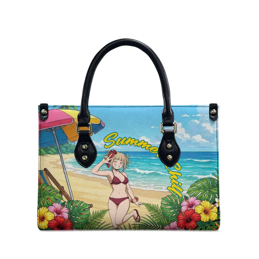 Himiko Toga Summer Chill Leather Bag Tropical Anime Paradise Art