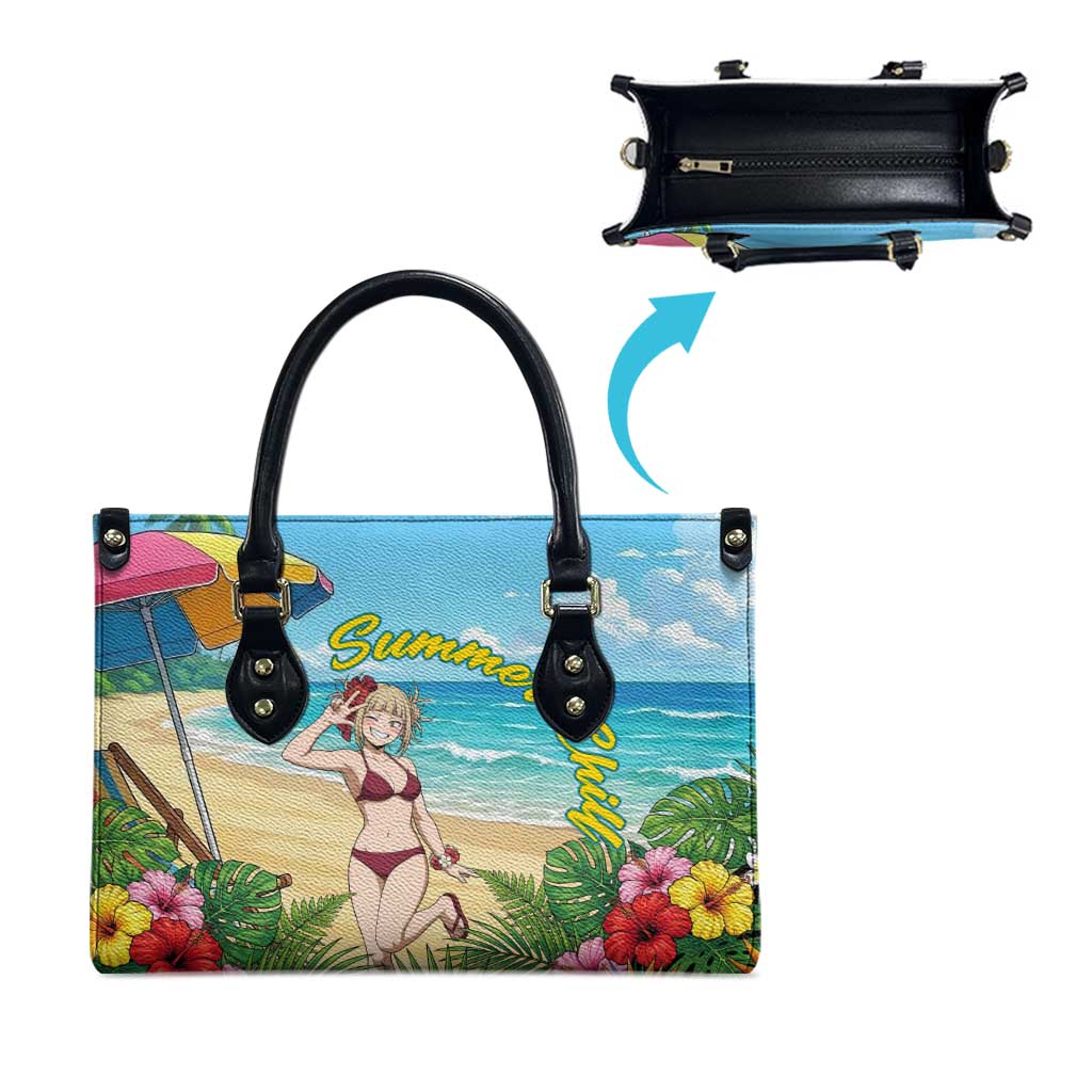 Himiko Toga Summer Chill Leather Bag Tropical Anime Paradise Art