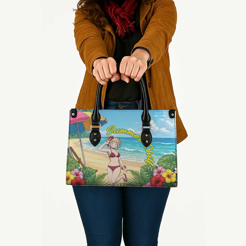 Himiko Toga Summer Chill Leather Bag Tropical Anime Paradise Art