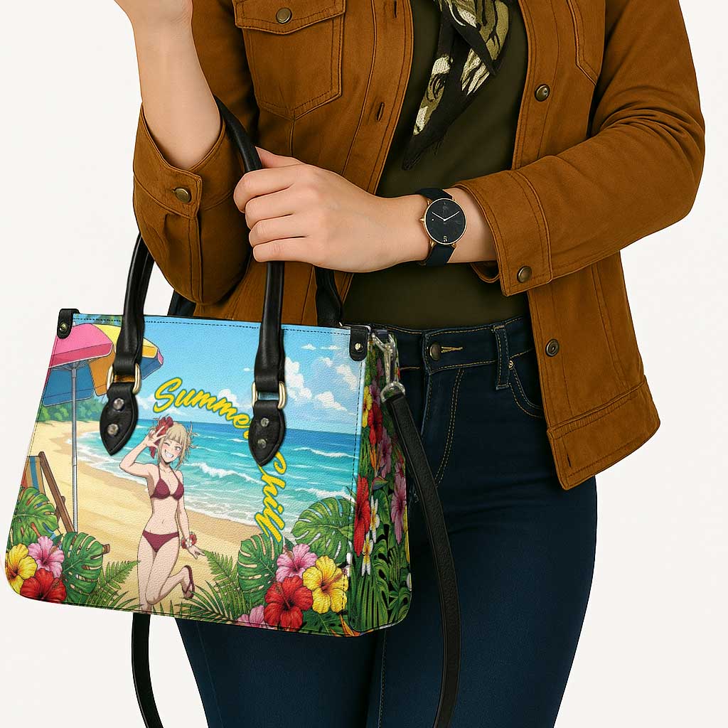 Himiko Toga Summer Chill Leather Bag Tropical Anime Paradise Art