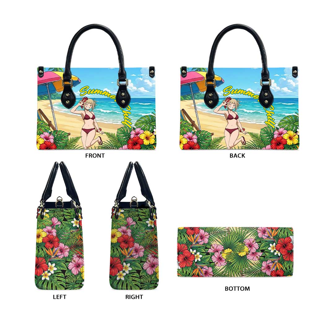 Himiko Toga Summer Chill Leather Bag Tropical Anime Paradise Art