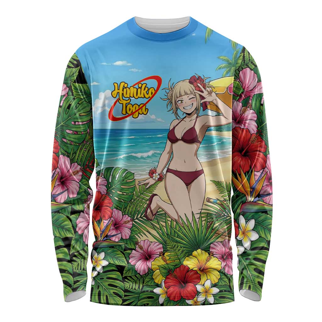 Himiko Toga Summer Chill Long Sleeve Shirt Tropical Anime Paradise Art