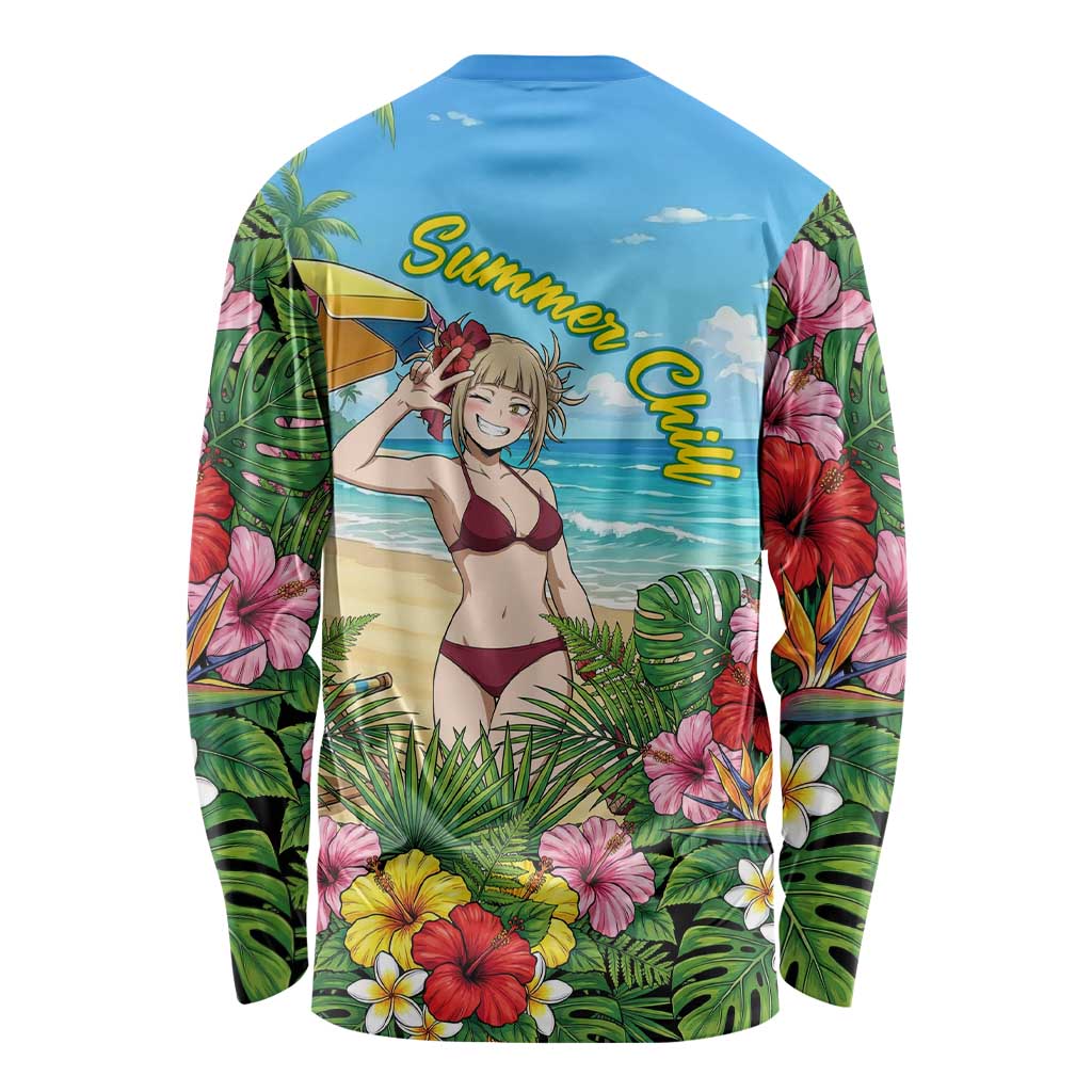 Himiko Toga Summer Chill Long Sleeve Shirt Tropical Anime Paradise Art