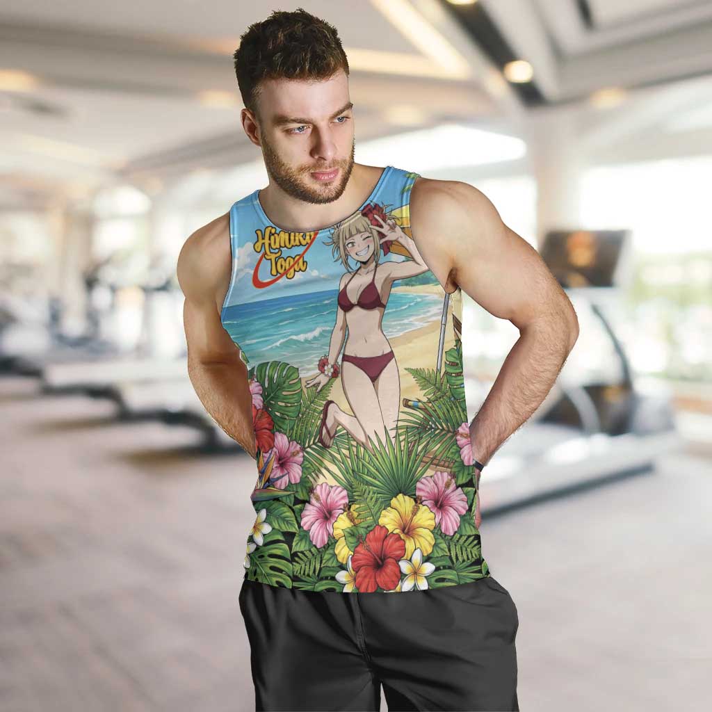 Himiko Toga Summer Chill Men Tank Top Tropical Anime Paradise Art