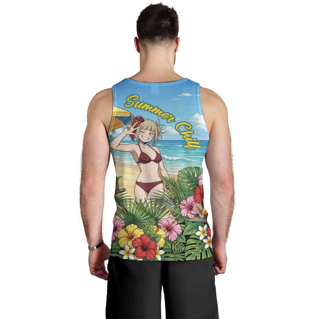 Himiko Toga Summer Chill Men Tank Top Tropical Anime Paradise Art