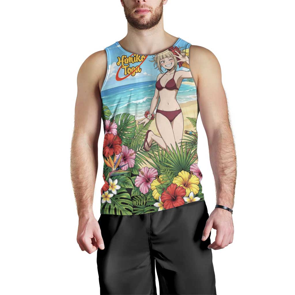 Himiko Toga Summer Chill Men Tank Top Tropical Anime Paradise Art