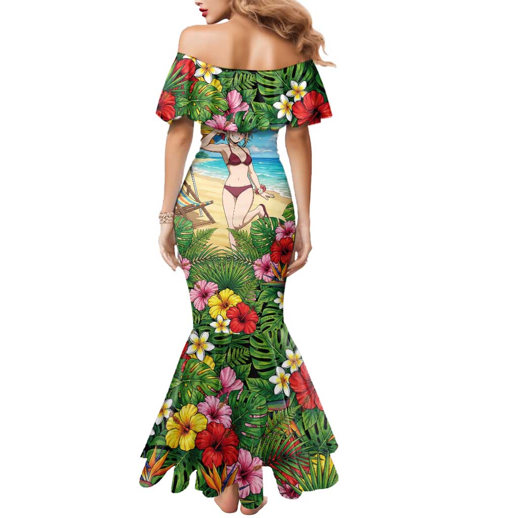 Himiko Toga Summer Chill Mermaid Dress Tropical Anime Paradise Art