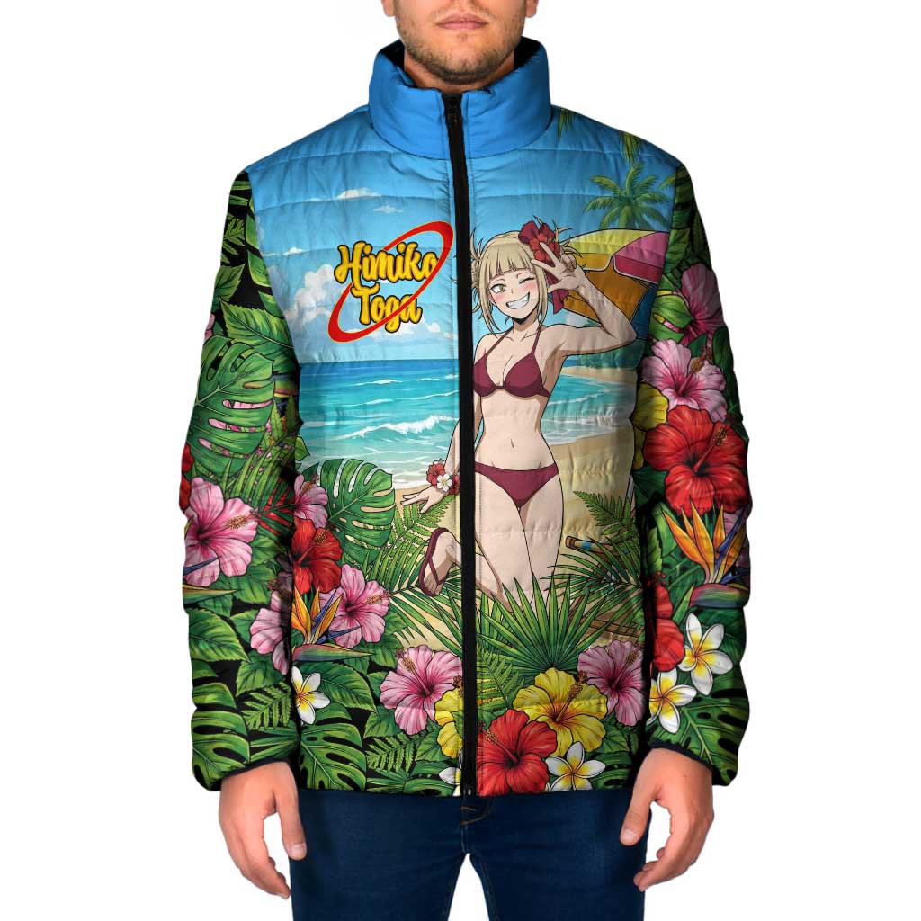 Himiko Toga Summer Chill Padded Jacket Tropical Anime Paradise Art