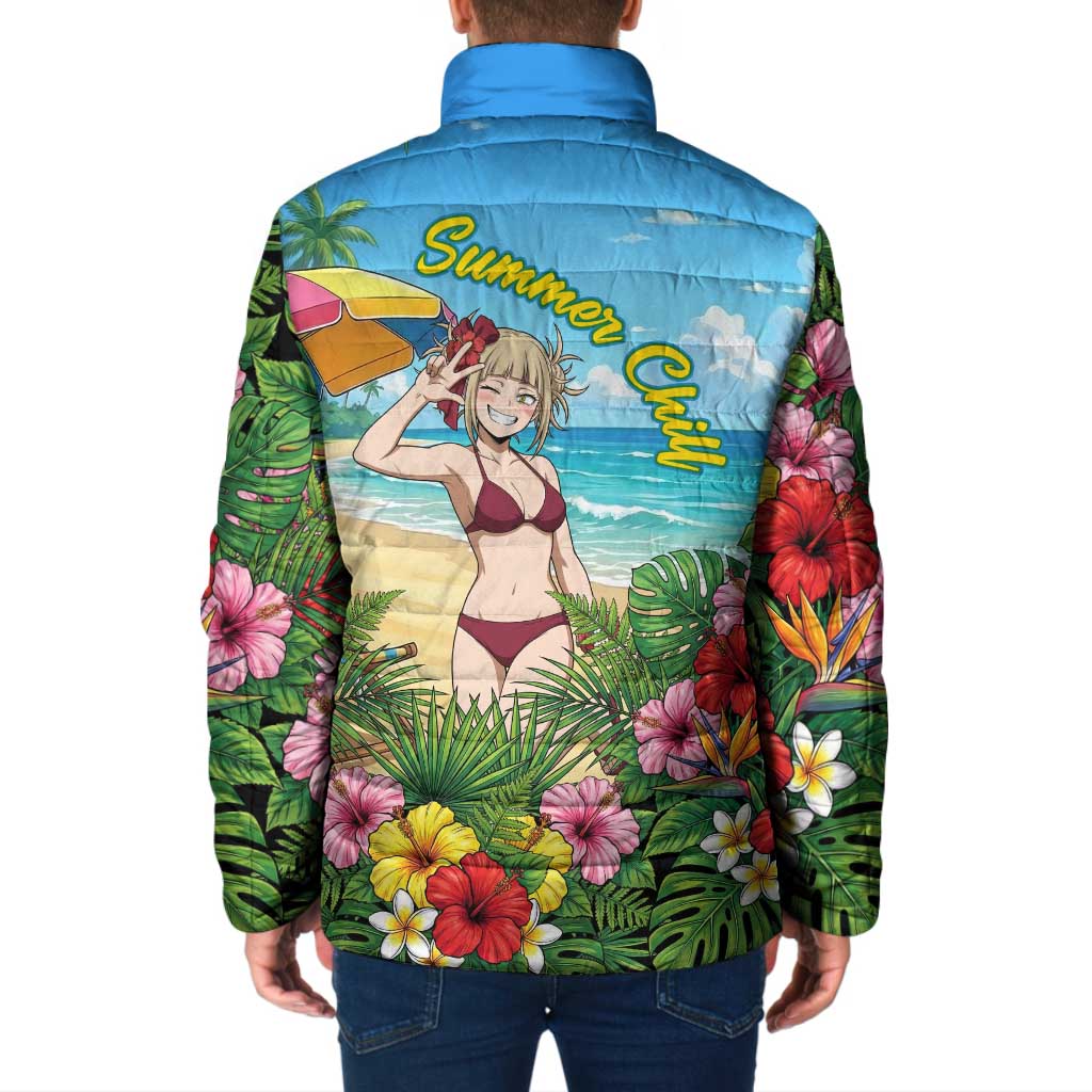 Himiko Toga Summer Chill Padded Jacket Tropical Anime Paradise Art