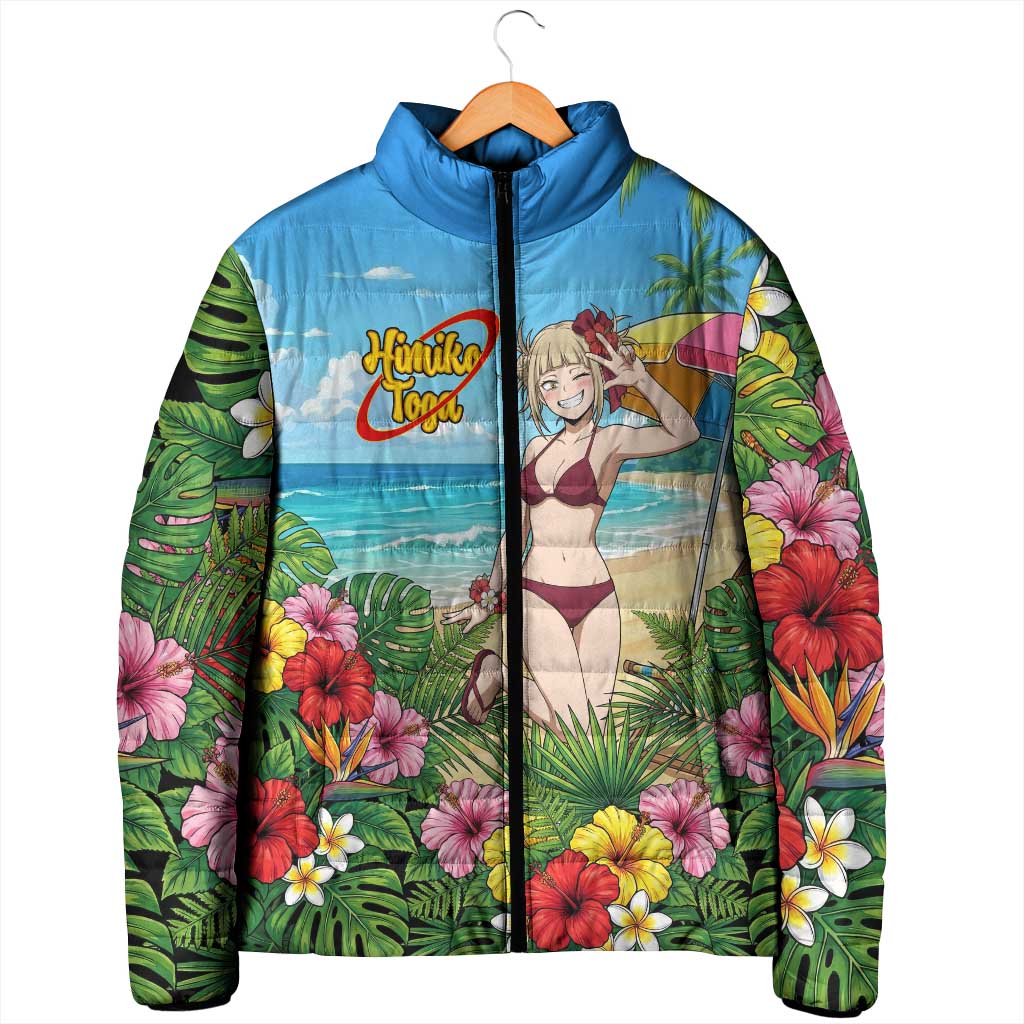 Himiko Toga Summer Chill Padded Jacket Tropical Anime Paradise Art