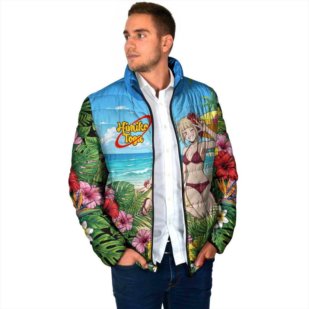 Himiko Toga Summer Chill Padded Jacket Tropical Anime Paradise Art