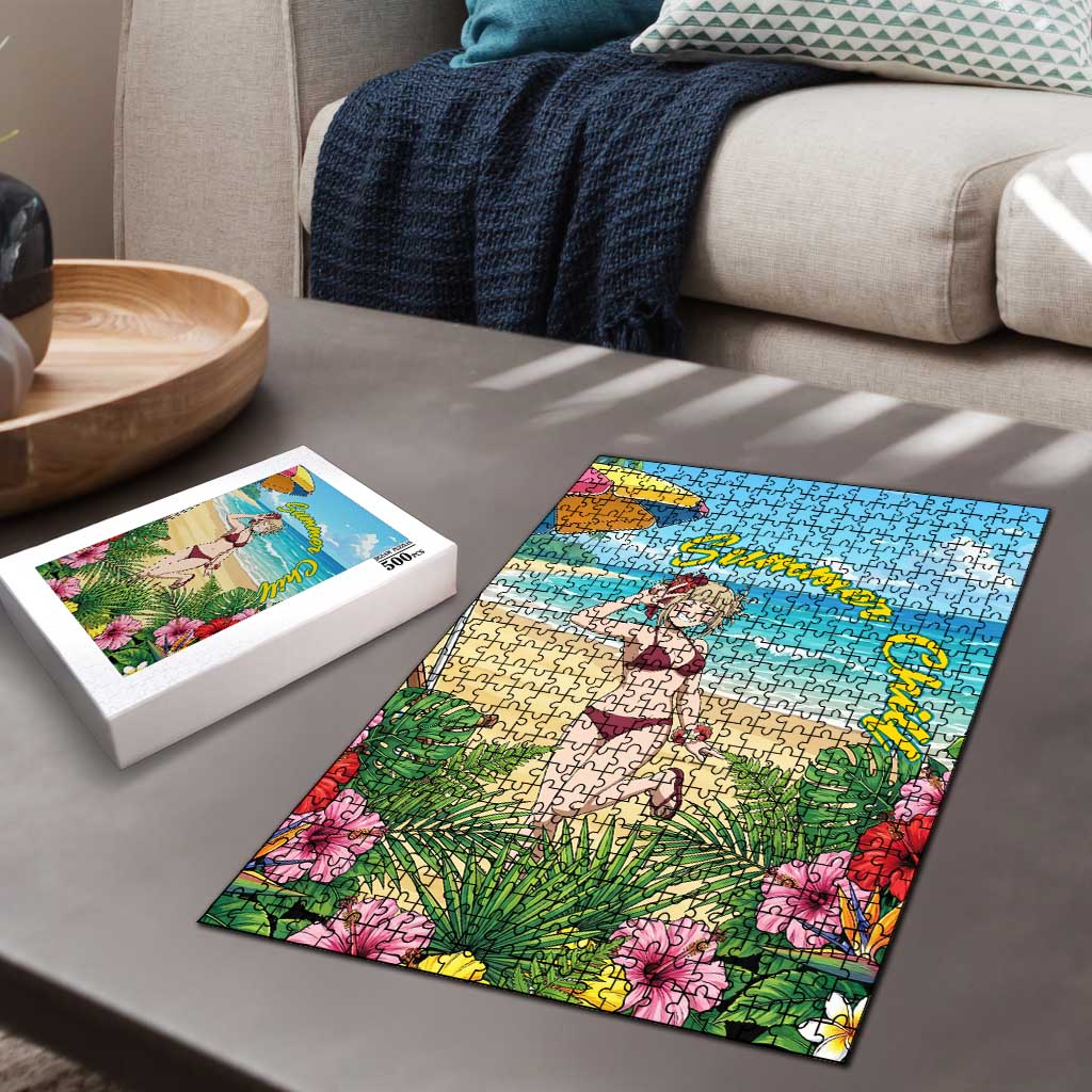 Himiko Toga Summer Chill Puzzle Tropical Anime Paradise Art