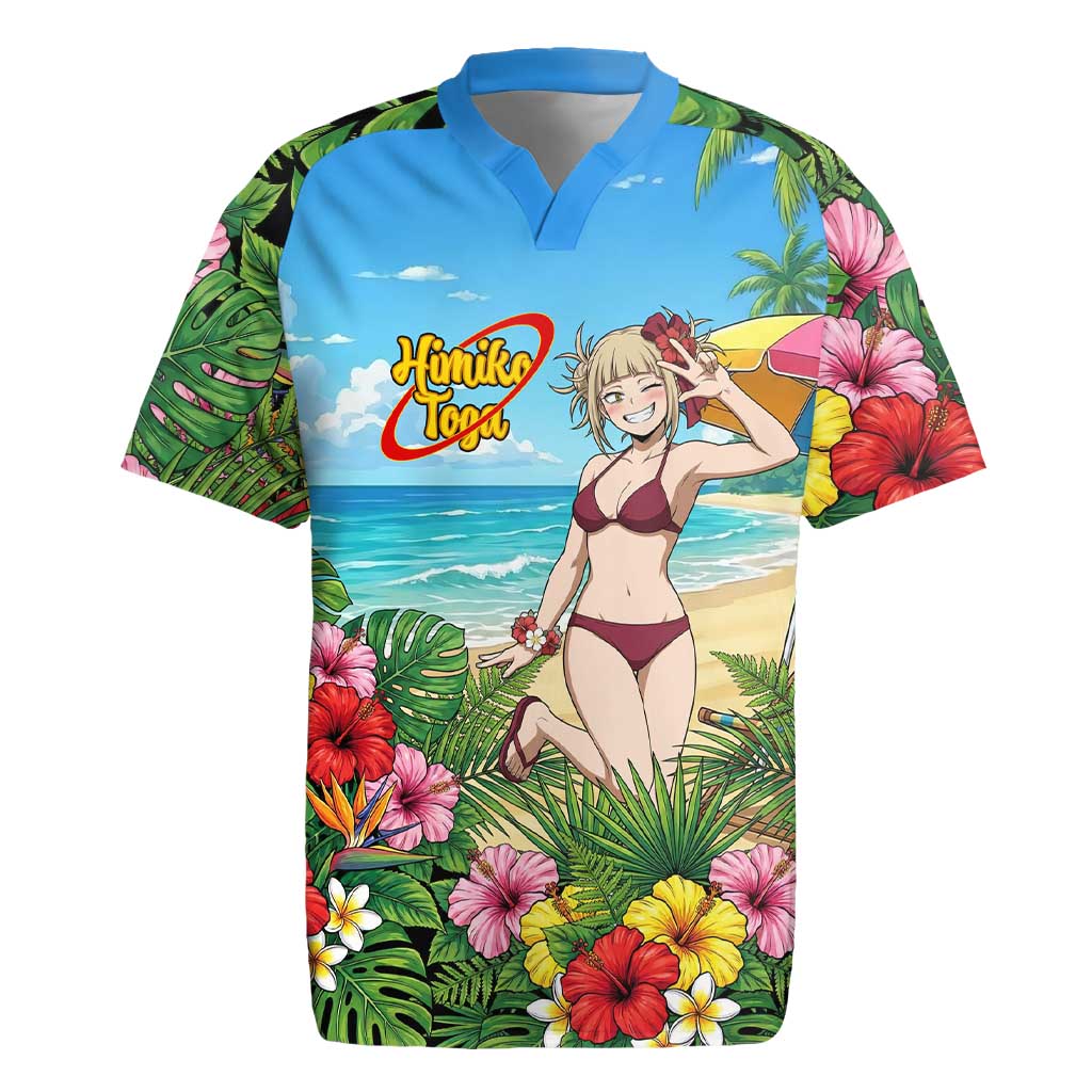 Himiko Toga Summer Chill Rugby Jersey Tropical Anime Paradise Art