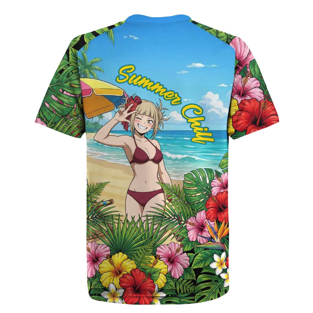 Himiko Toga Summer Chill Rugby Jersey Tropical Anime Paradise Art