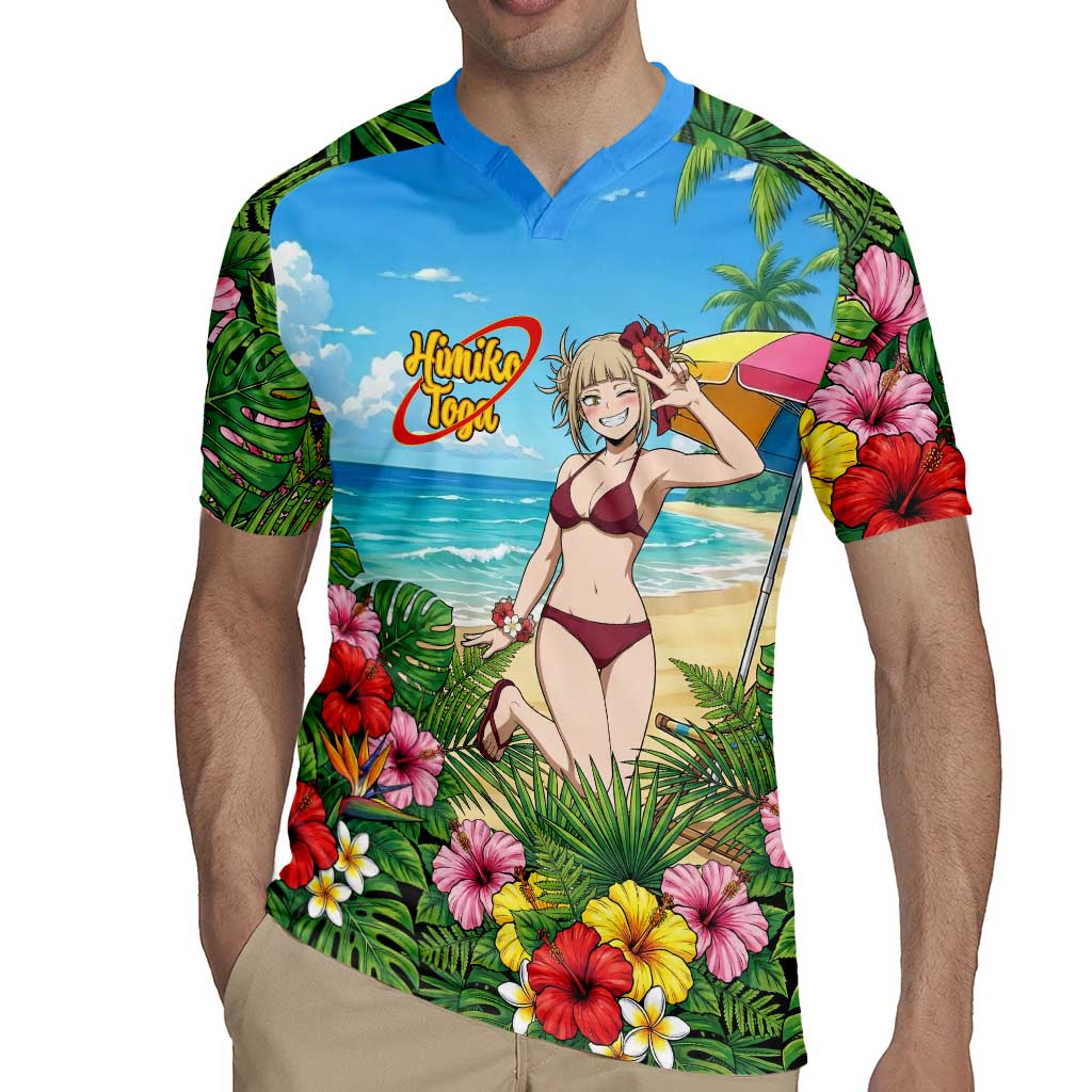 Himiko Toga Summer Chill Rugby Jersey Tropical Anime Paradise Art
