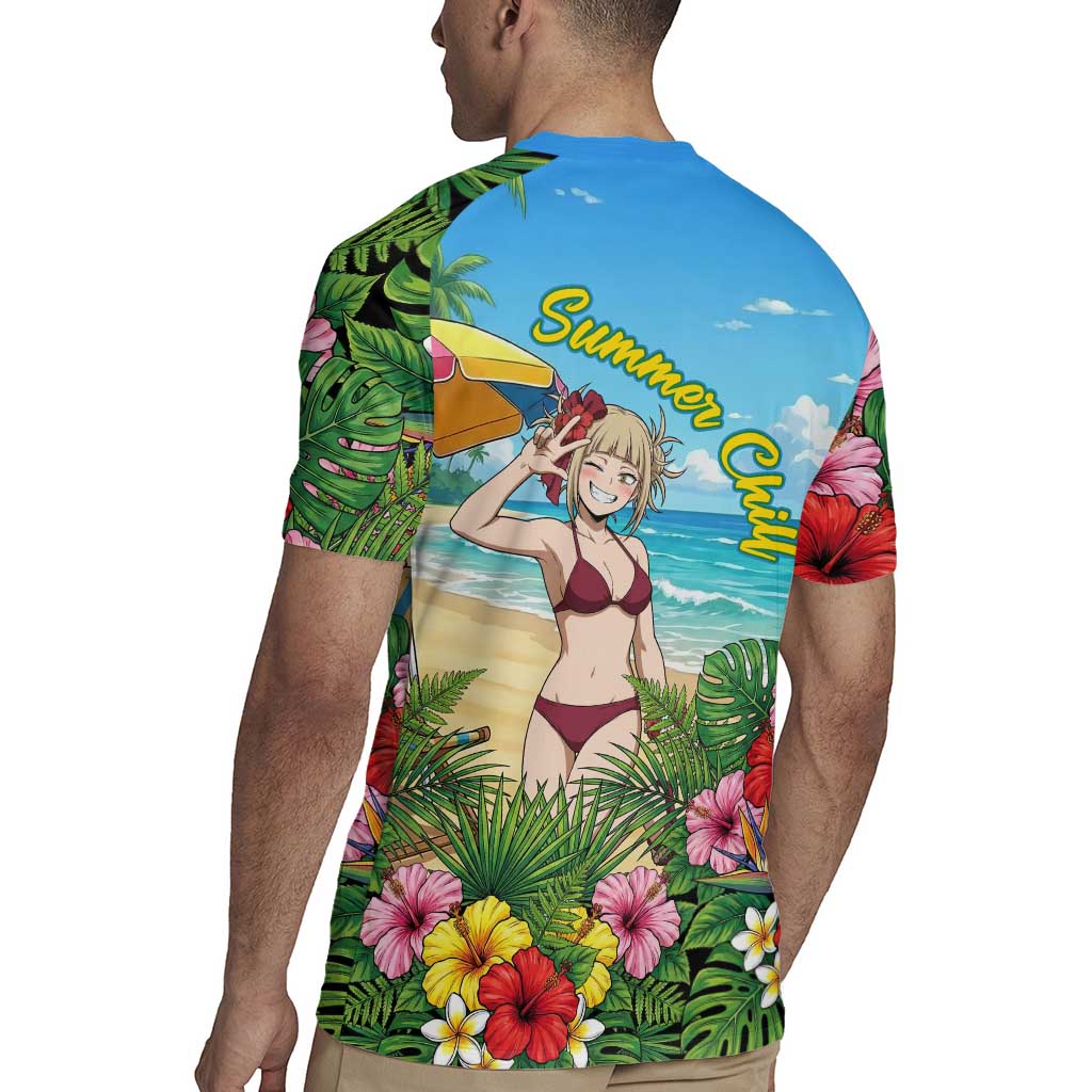 Himiko Toga Summer Chill Rugby Jersey Tropical Anime Paradise Art