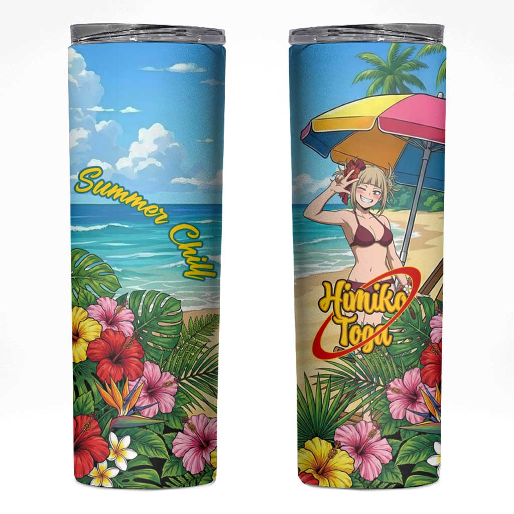 Himiko Toga Summer Chill Skinny Tumbler Tropical Anime Paradise Art