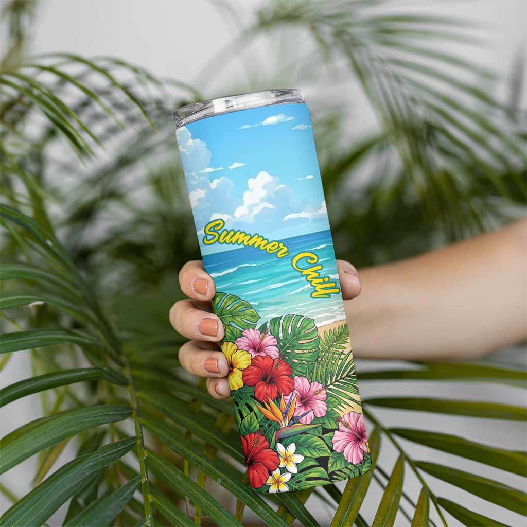Himiko Toga Summer Chill Skinny Tumbler Tropical Anime Paradise Art