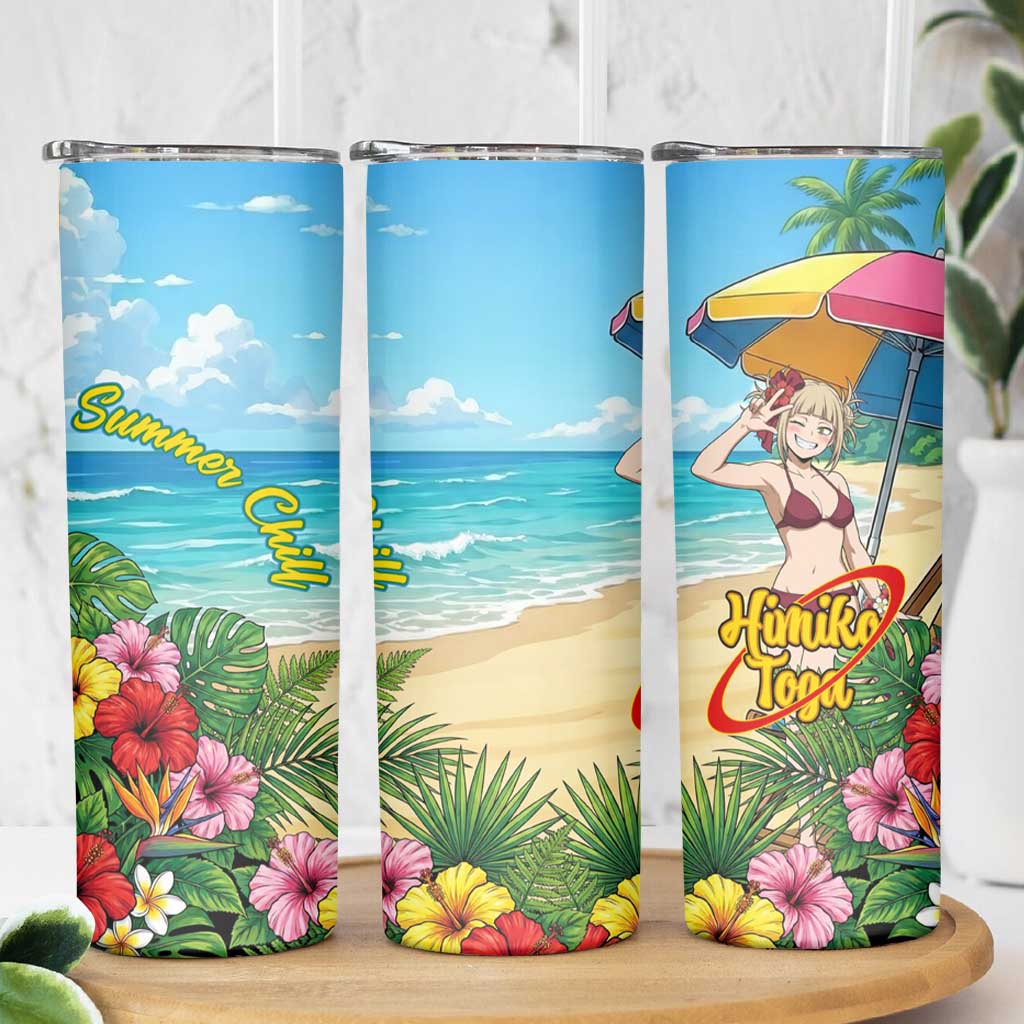Himiko Toga Summer Chill Skinny Tumbler Tropical Anime Paradise Art