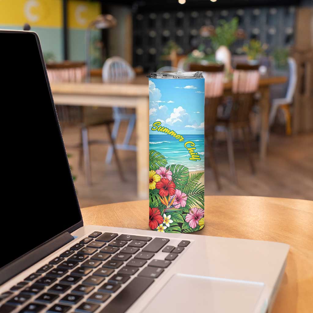 Himiko Toga Summer Chill Skinny Tumbler Tropical Anime Paradise Art